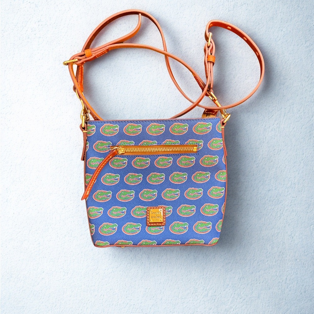 Dooney & Bourke Gator Collegiate Blue and Orange Crossbody